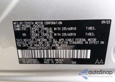 2023 Toyota Bz4X Xle from USA, damaged, VIN JTMABACA4PA040112